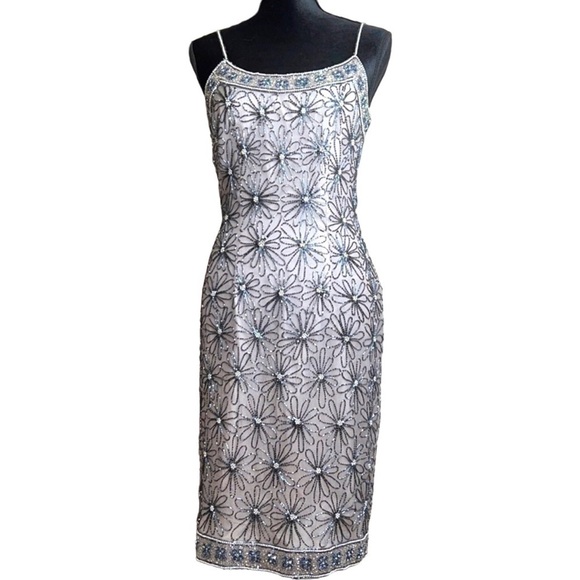Papell Boutique Dresses & Skirts - PAPELL Boutique | Beaded 100% Silk Evening Gown | Size 6